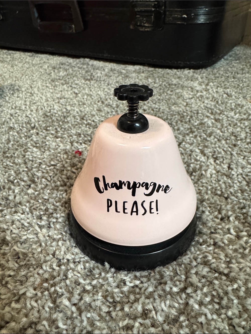 Champagne Please! Pink Desktop Bell